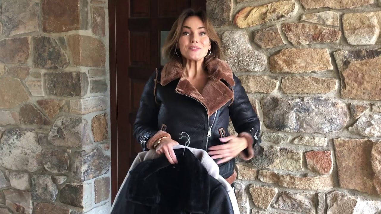 Faux Leather Jacket with Faux Fur