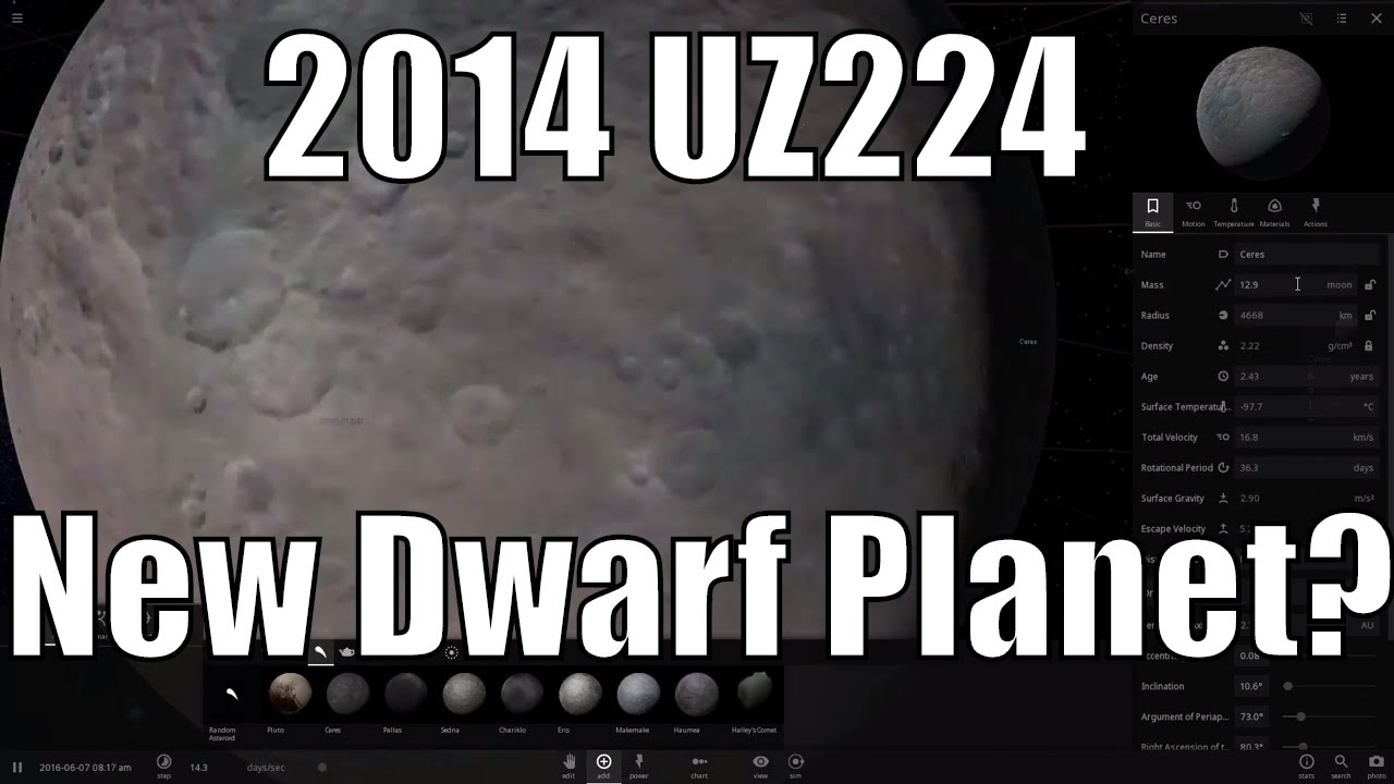 New Minor Planet FOUND and Other Undiscovered Kuiper Belt Objects (2014 UZ224) - Universe Sandbox