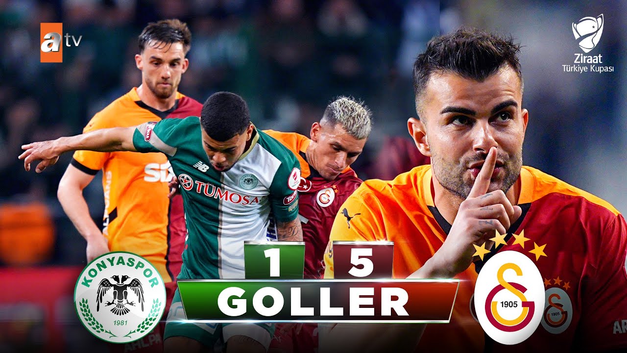 Konyaspor 1 - 5 Galatasaray Maçın Tüm Golleri | Ziraat Türkiye Kupası Yarı Final Maçı
