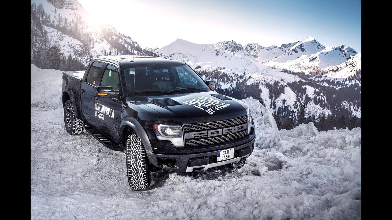 Ford Raptor 6,2L on Nokian Hakkapeliitta LT2 snow fun