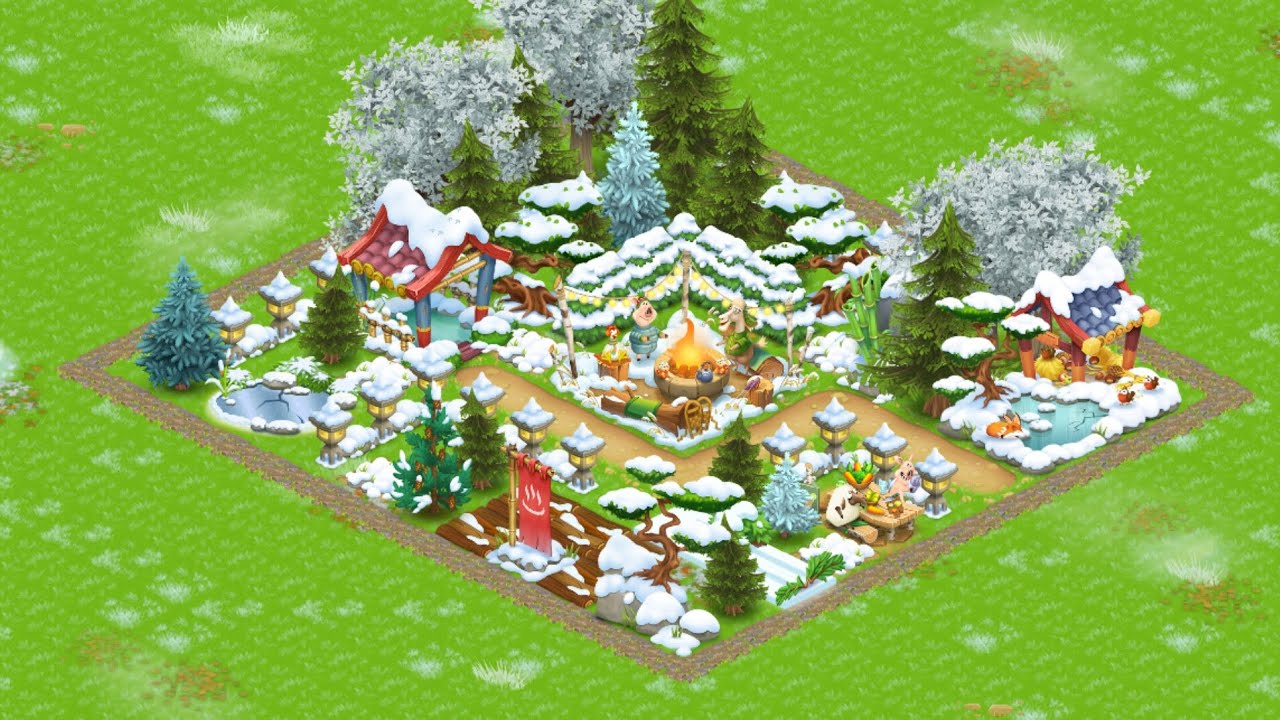 Snowy Zen design festival ideas in Hay Day #hayday  