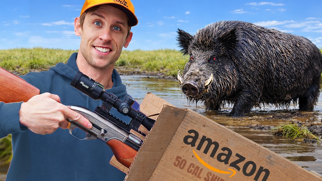 Wild Hog Hunting with Amazon's Cheapest 50 Cal Rifle!