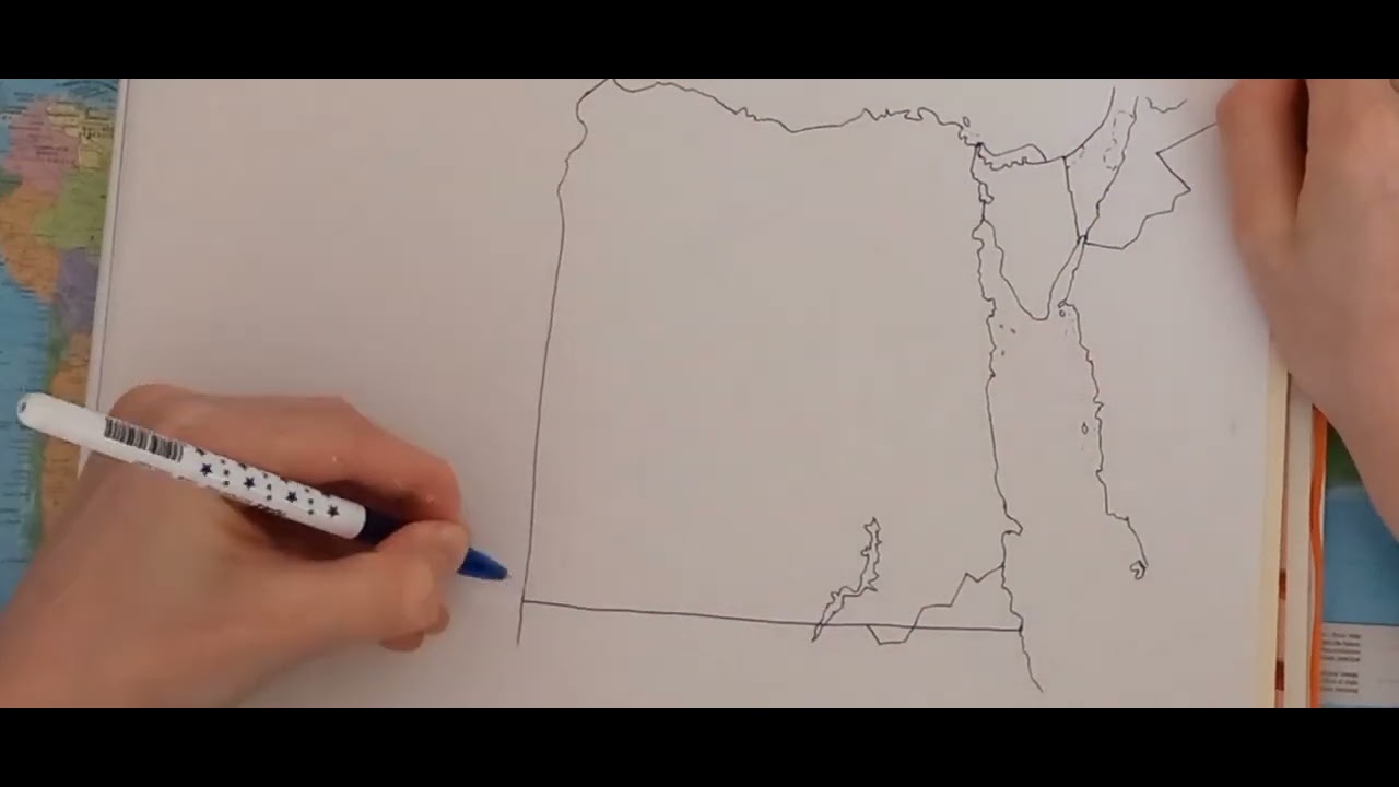 How to draw a map of Egypt?#map #drawing #geography #egypt #cairo