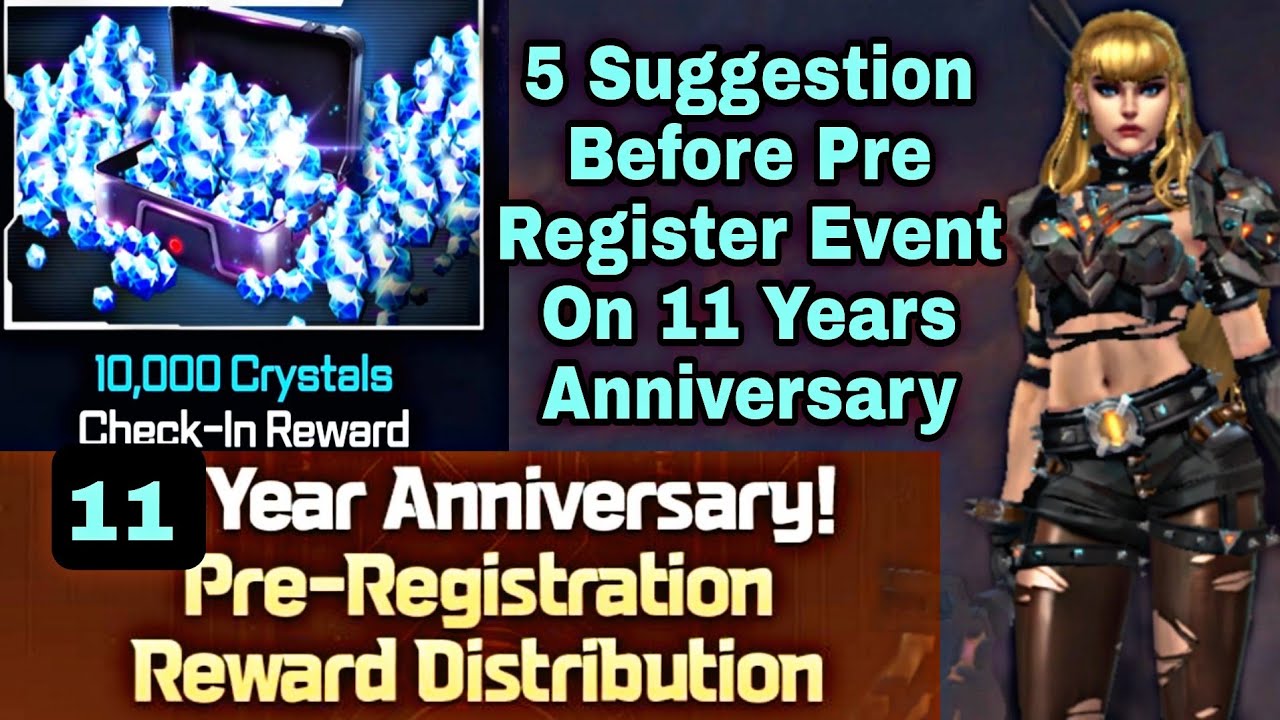 5 Suggestion Before Pre Register Event On 11 Years Anniversary - Marvel Future Fight