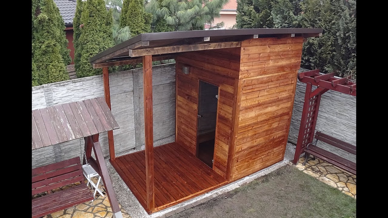 Exteriérová sauna z termizovaného dreva