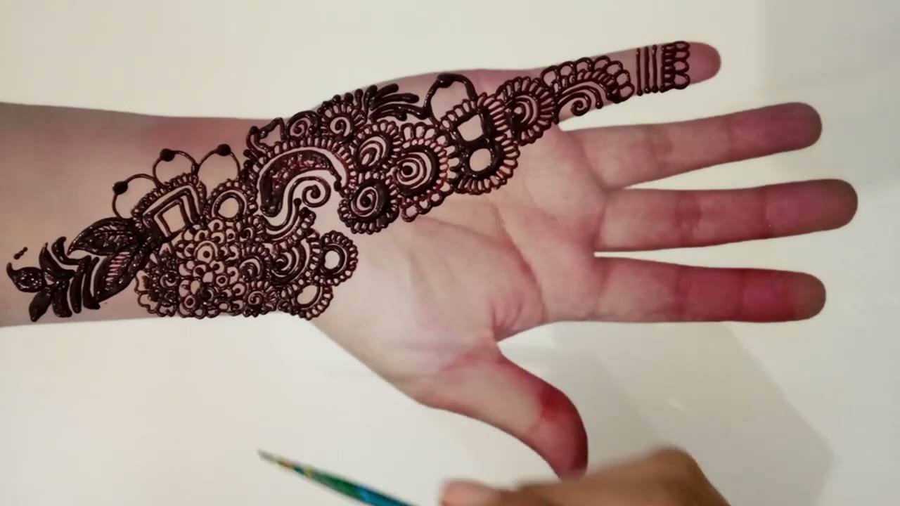 front hand mehndi design easy and beautiful || mehndi design full hand