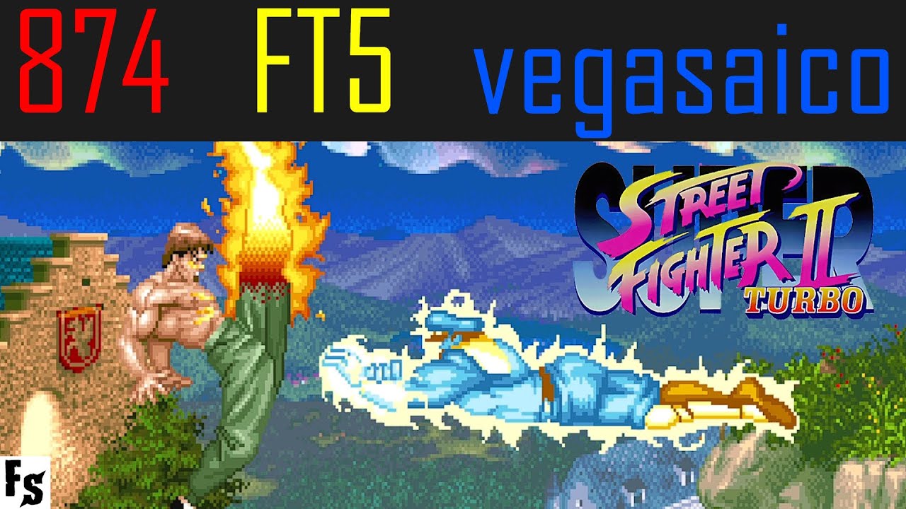 Super Street Fighter 2 Turbo - 874 [Fei Long] vs vegasaico [Dictator] (Fightcade FT5)