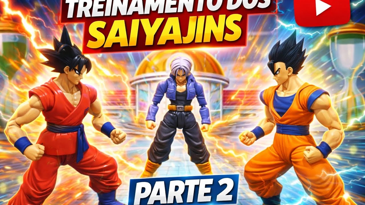 Goku treina Gohan e Trunks stop motion (PT/BR)