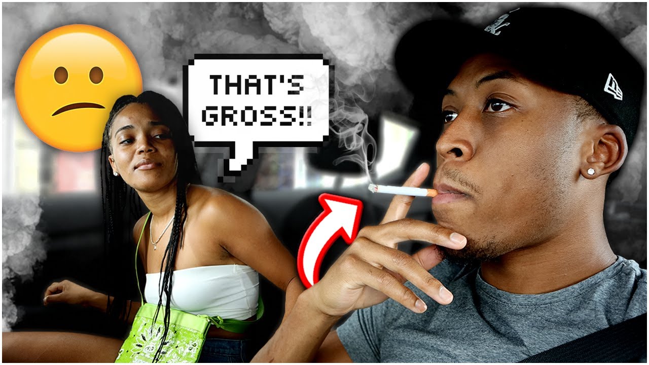 SMOKING CIGARETTE PRANK ON GIRLFRIEND