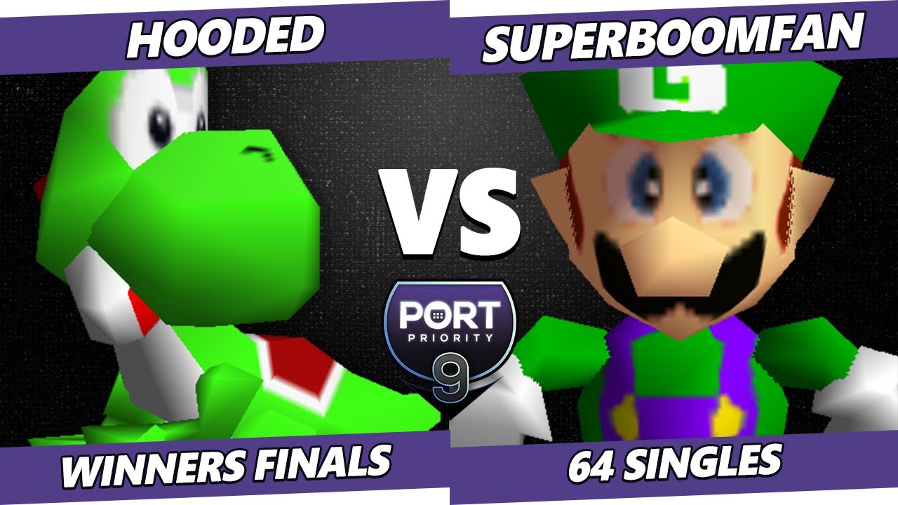 Port Priority 9 WINNERS FINALS - SuPeRbOoMfAn (Luigi) Vs. Hooded (Yoshi) Smash 64 - SSB64