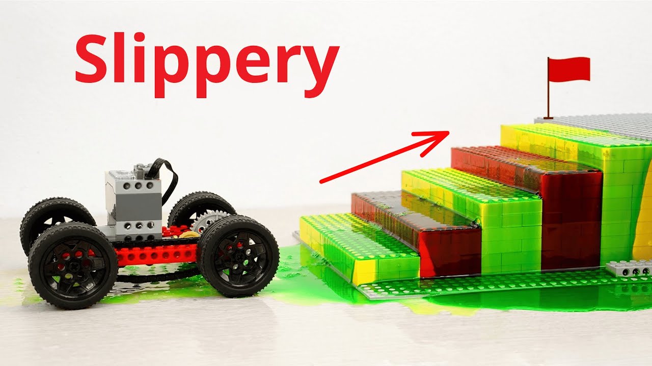 Can a LEGO Car Climb Slippery Stairs | Boom Bricks