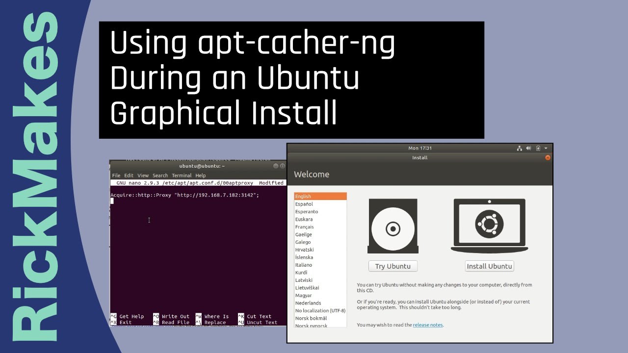 Using apt-cacher-ng During an Ubuntu Graphical Install