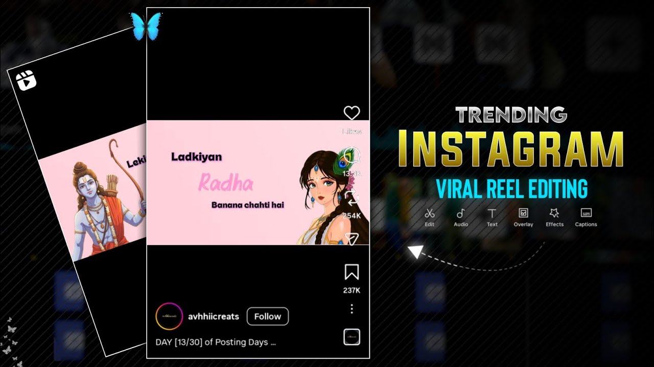 Radha Krishna Trending Lyrics Video Editing ||Radha Viral video editing Full tutorial in Capcut ✨