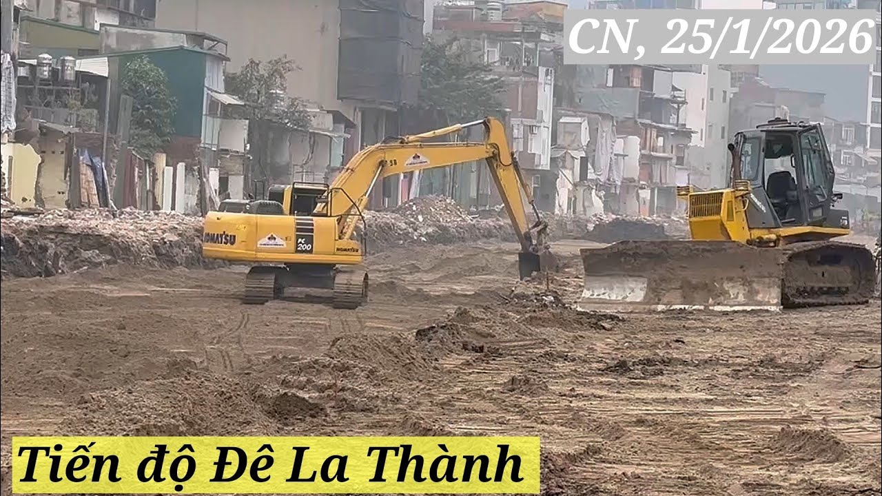 Tiến độ giải tỏa thi công đường Đê La Thành, đường vành đai 1 Hoàng Cầu - Voi Phục