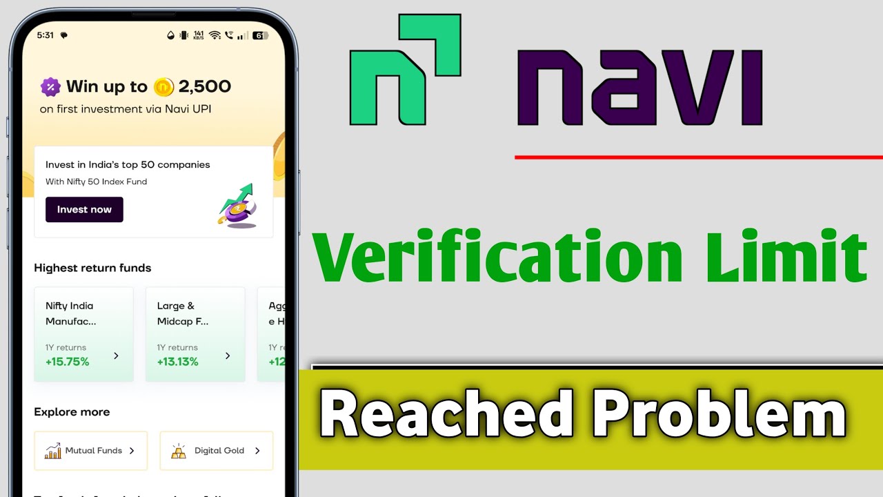 Navi App Verification Limit Reached Problem Solve