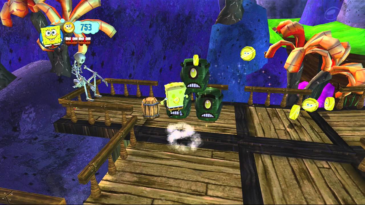 SpongeBob SquarePants: Truth or Square Walkthrough Part 1:2 (XBOX 360)