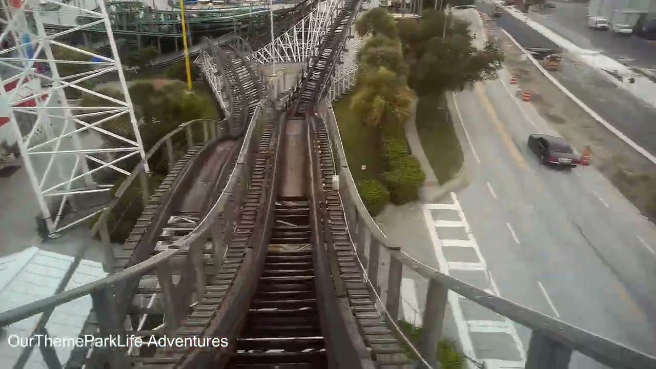 🎢 Front Row POV of White Lightning at Fun Spot America! 🚨🔥