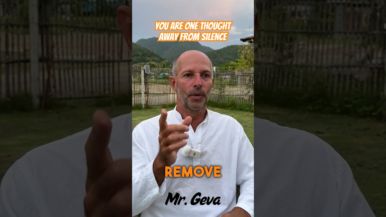 Remove one thought, and see what remains – Mr. G 