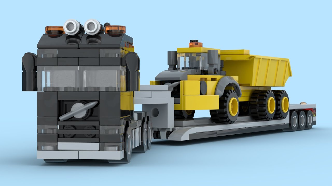 LEGO Mini Volvo F12 & A60H Heavy Haulage! - Brick by Brick Adventure! 🚧🏗️