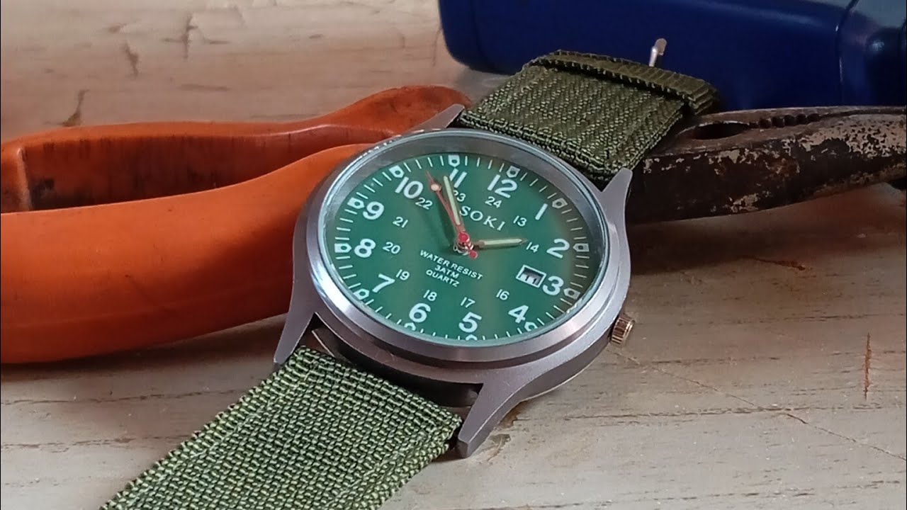 Relógio soki masculino pulseira Nato Teste!!!