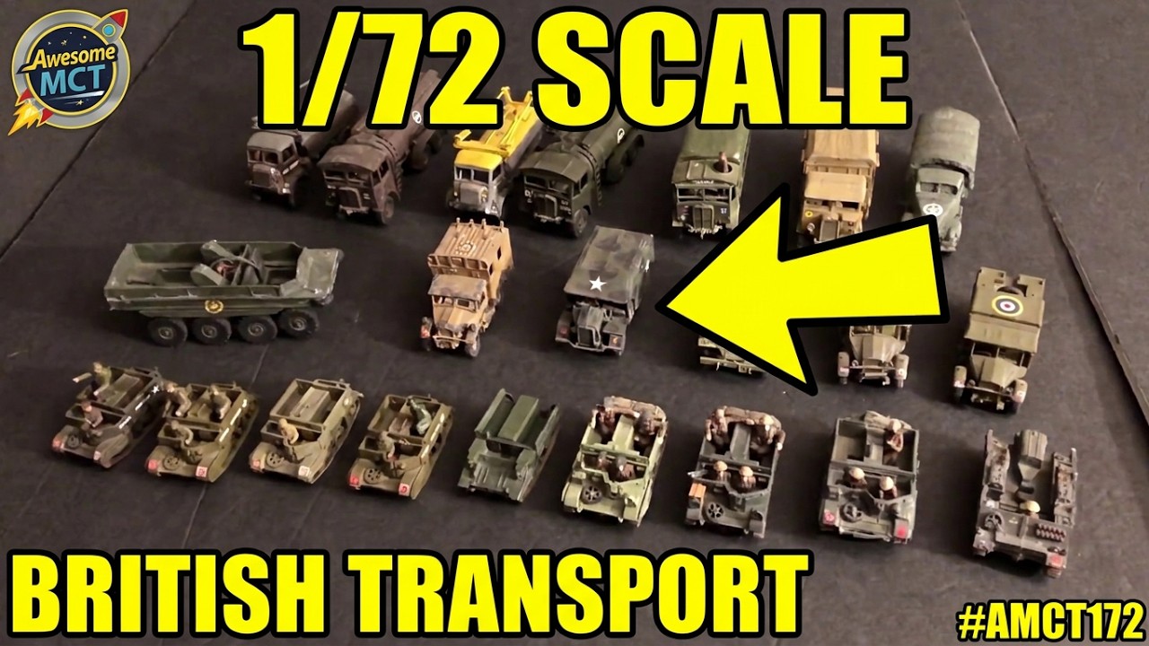 🇬🇧🪖🚛🚜 1/72 scale WW2 UK British Military Transport Trucks Universal Bren Carrier Model Collection💥🚚🪖