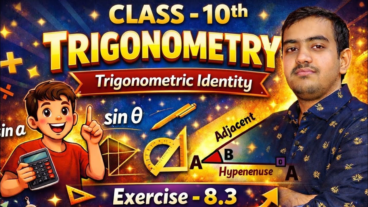 Trigonometric Identities | NCERT - Exercise 8.3 | Class 10 Maths | NCERT Solutions By Bipin Ojha Sir
