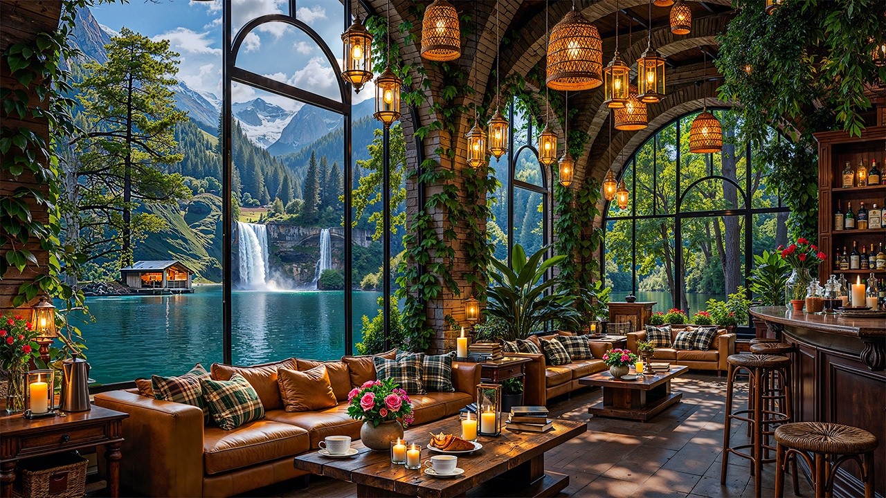 Nature Escape Jazz For Relaxation 🍃– Cozy Lakeside Lounge with Relaxing Smooth Jazz Melodies