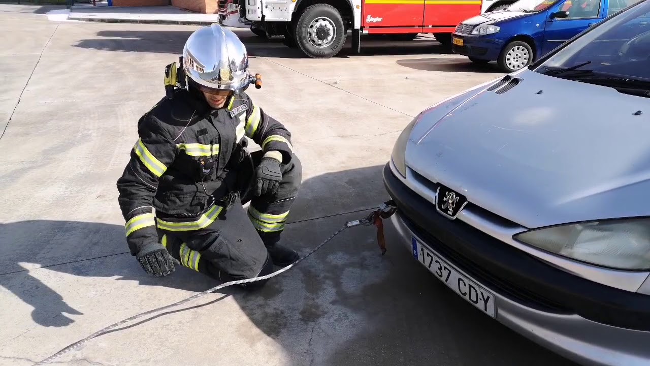 Uso cabrestante en bomberos