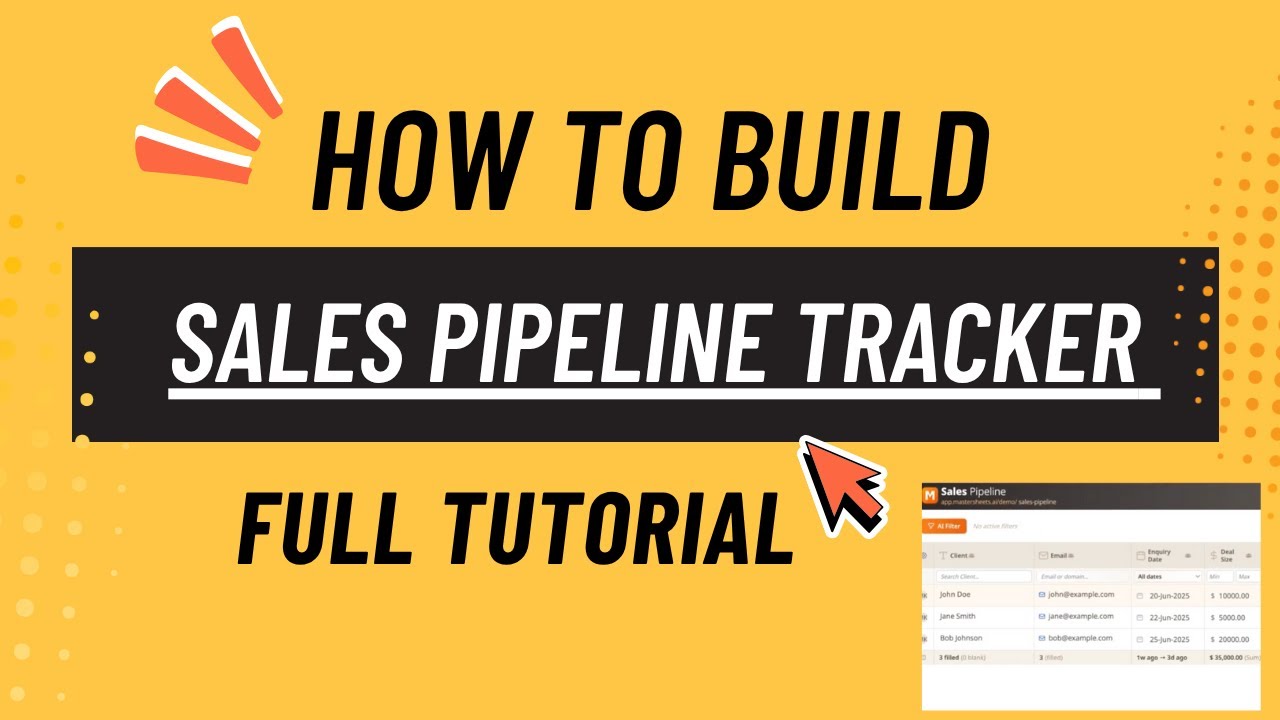 Build Sales Pipeline Tracker  - Full Tutorial