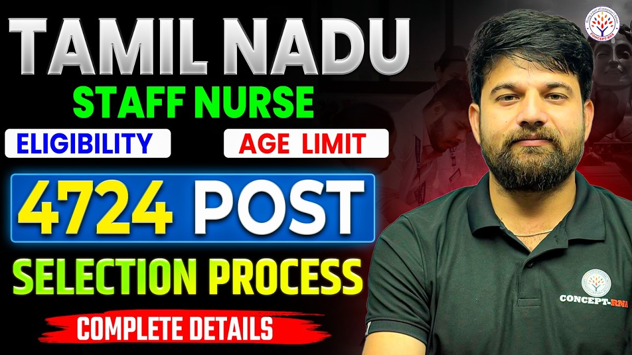 Tamil Nadu Staff Nurse Vacancy | TN NHM 4724 Posts | Staff Nurse New Vacancy 2026 | Sagar Sir