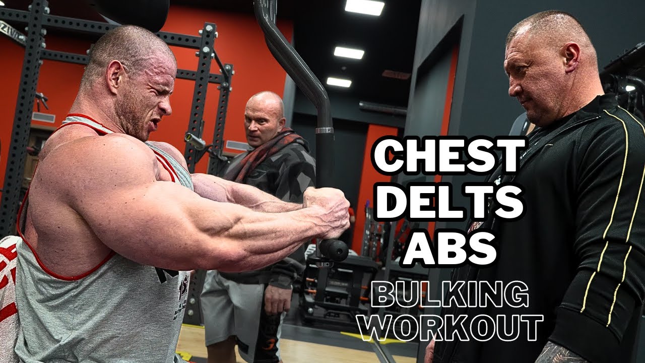 IFBB PRO Bodybuilders CHEST + SHOULDERS + ABS WORKOUT - KRIZO VS Peter Kovac