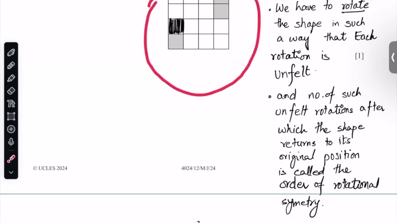 IGCSE/OLEVELS MATHEMATICS CHAPTER # 24- SYMMETRY  P1- TOPICAL PASTPAPERS