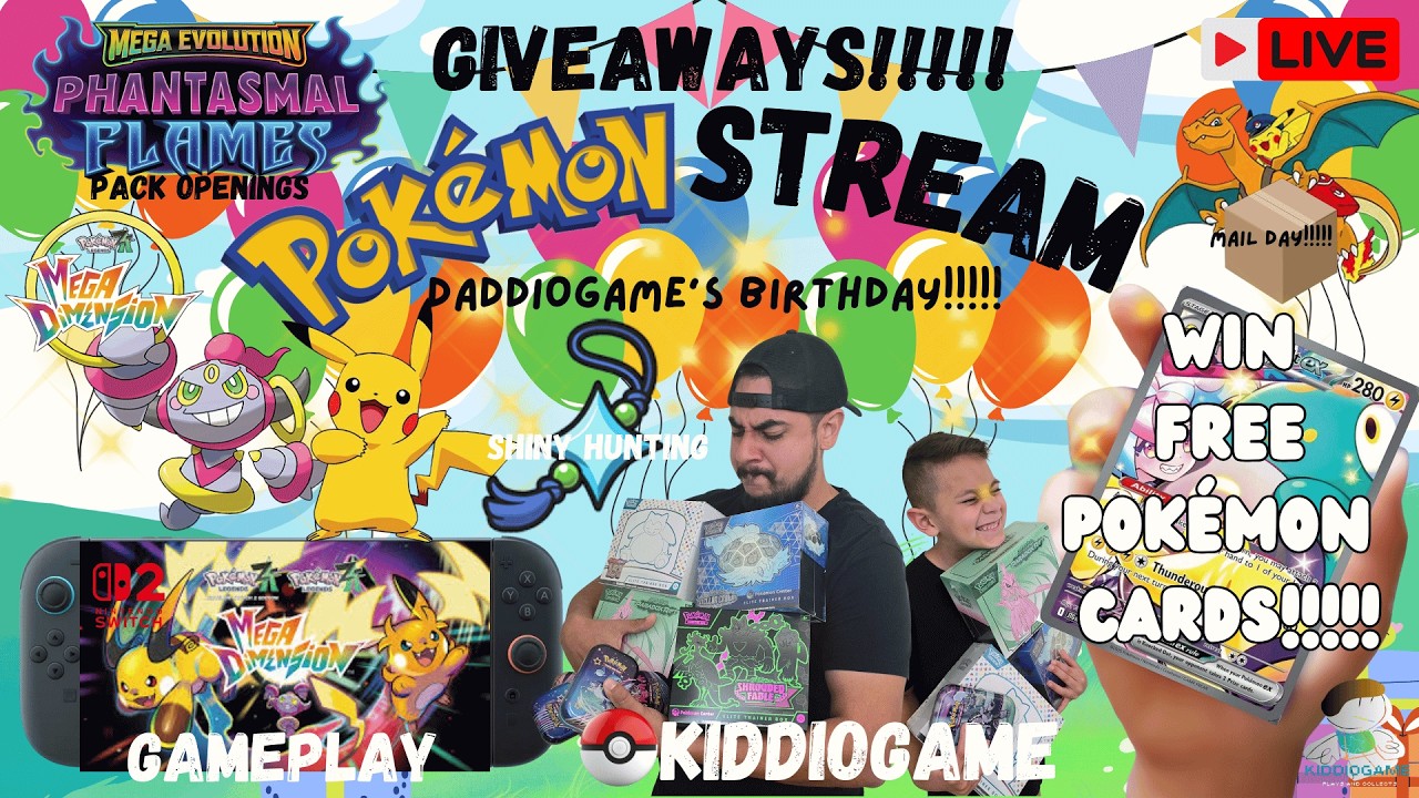 EPIC BIRTHDAY PULLS! 💎 Phantasmal Flames Opening, Shiny Hunting, & Free Card Giveaways!