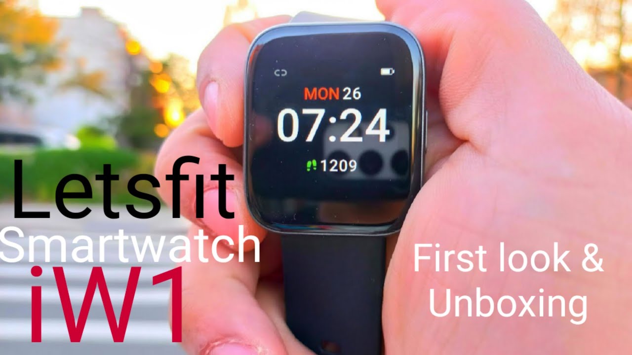 2021 Letsfit SmartWatch IW1 Black unboxing | Blood Oxygen, Ip68 waterproof, & more!