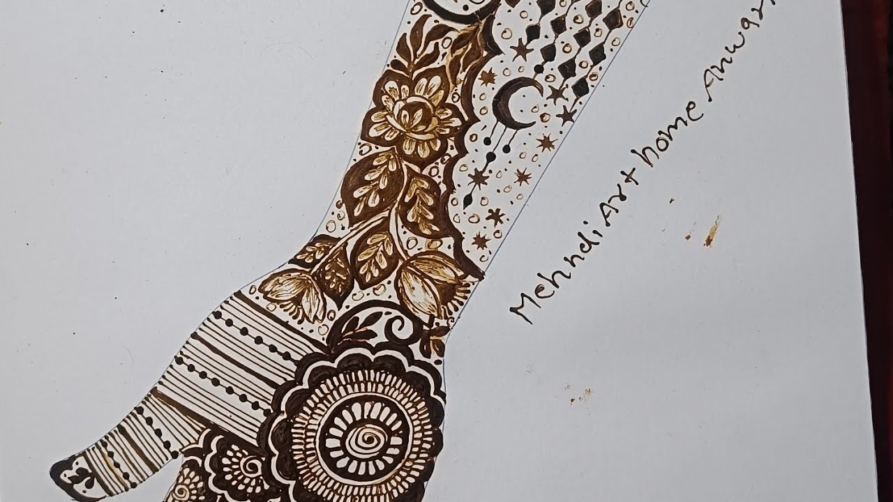 Mehndi ÃRT HØMÊ ANWARI  is live Simple Eid mehndi design#mehndi#henna#trendingmehndi#viral #festival