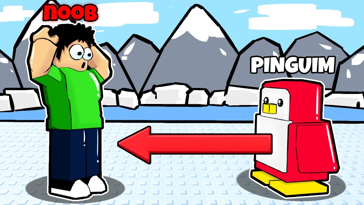 PINGUINS QUEREM ME DERRUBAR NO KNOCKOUT! ROBLOX