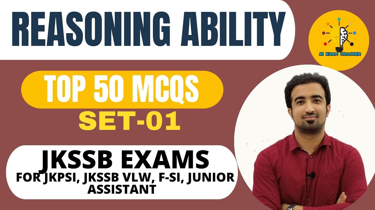 REASONING ABILITY || PRACTICE SET-01 || JKSSB EXAMS || BY SHUBAM VERMA SIR || #jkpsi #jkssb