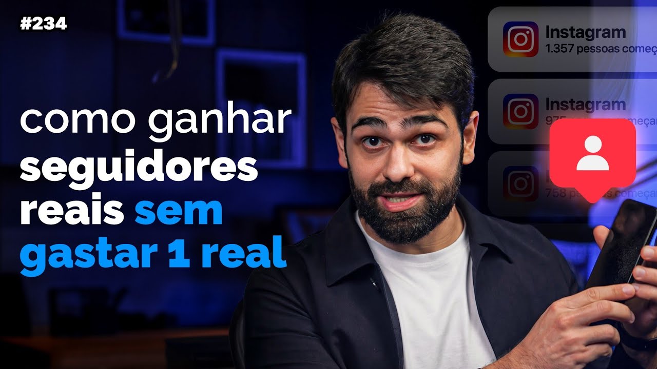 Como ganhar SEGUIDORES REAIS no Instagram DE GRAÇA | Aula de Tráfego Orgânico | Live #234