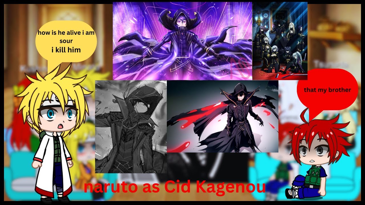 Naruto friend react to Naruto as Cid Kagenou/Shadow || naruto || #reaction #narutoshippuden #temos