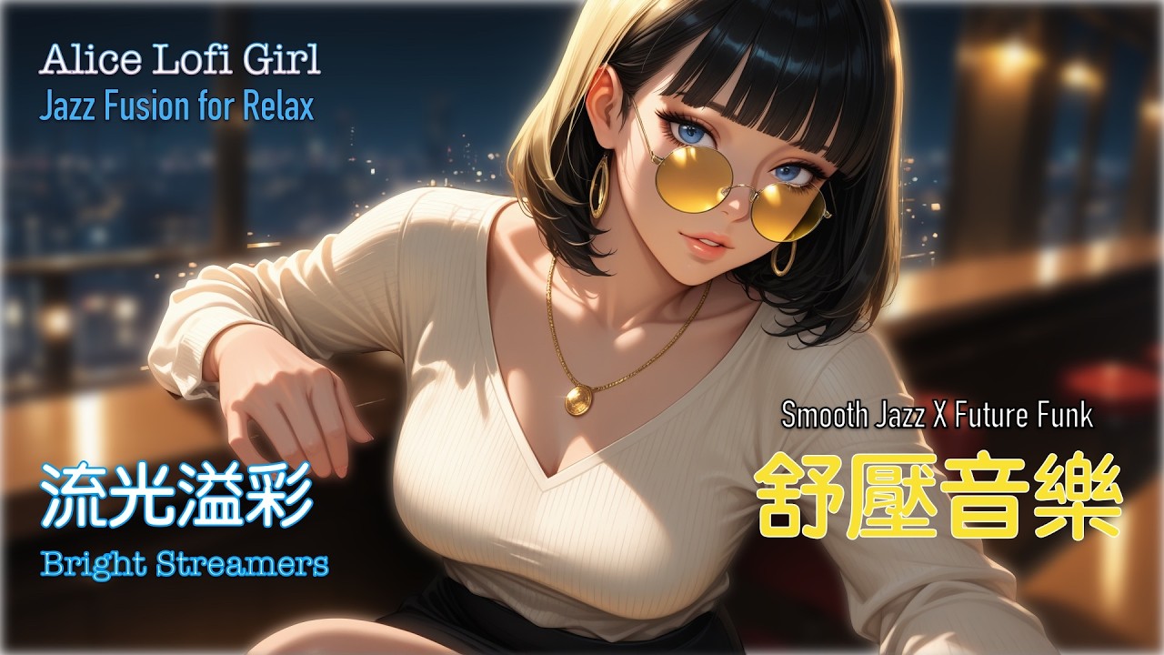 流光溢彩 - 城市夜空中的治癒旋律：舒緩音符伴你沈浸國風巡遊與實景秀的夢幻夜，驅走疲憊與壓力～讓溫柔爵士包裹你，在流光溢彩中度過一個難忘的夜晚 |  Alice Lofi Girl