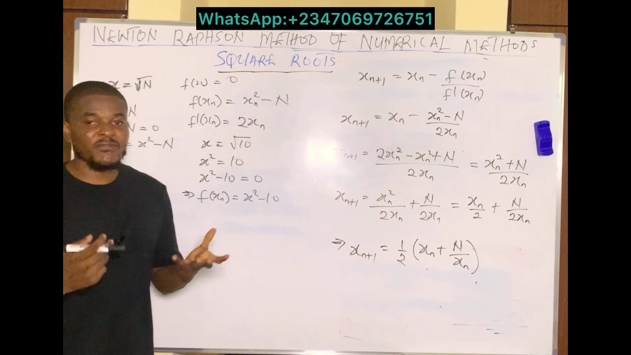 Newton raphson method of numerical methods Square Root