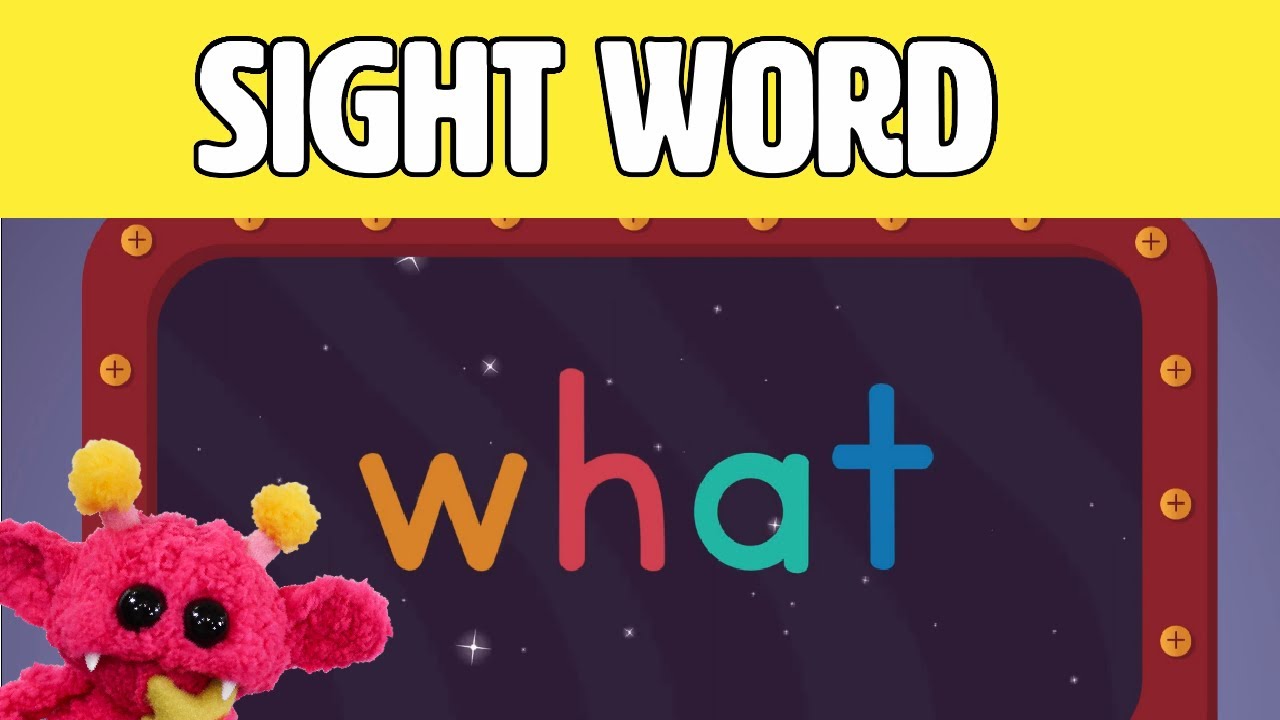 WHAT - Let's Learn the Sight Word WHAT with Hubble the Alien! | Nimalz Kidz! Songs and Fun!