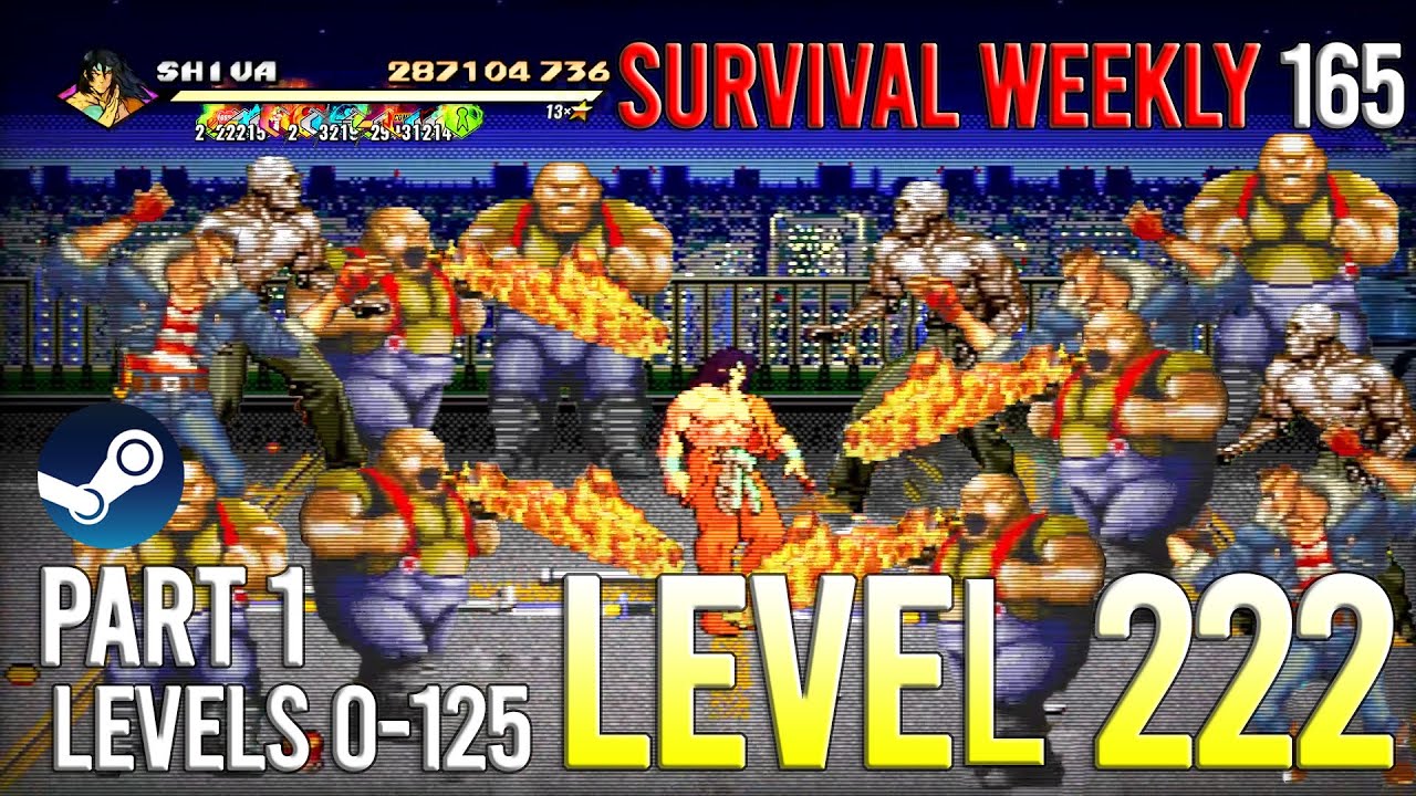 Streets Of Rage 4 - Shiva SOR4 Survival Weekly 165 V8 (Level 222) - Part 1: levels 0-125