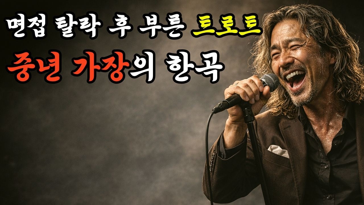 50이 훌쩍 넘은 중년 가장 오늘도 재취업에 도전한다. 트로트 주문을 건다 '아싸라비아 콜롬비아'