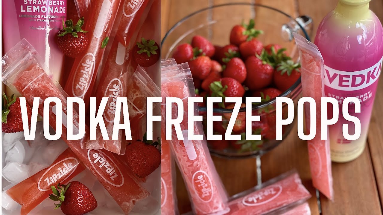 Adult Freeze Pops! |Strawberry Lemonade Vodka Freeze Pops! | Adult Boozy Pops!