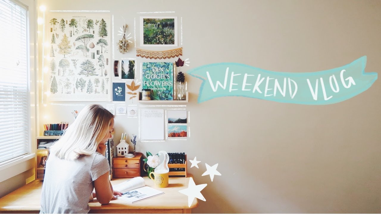 DESK ORGANIZE & DECORATE || Cozy Weekend Vlog