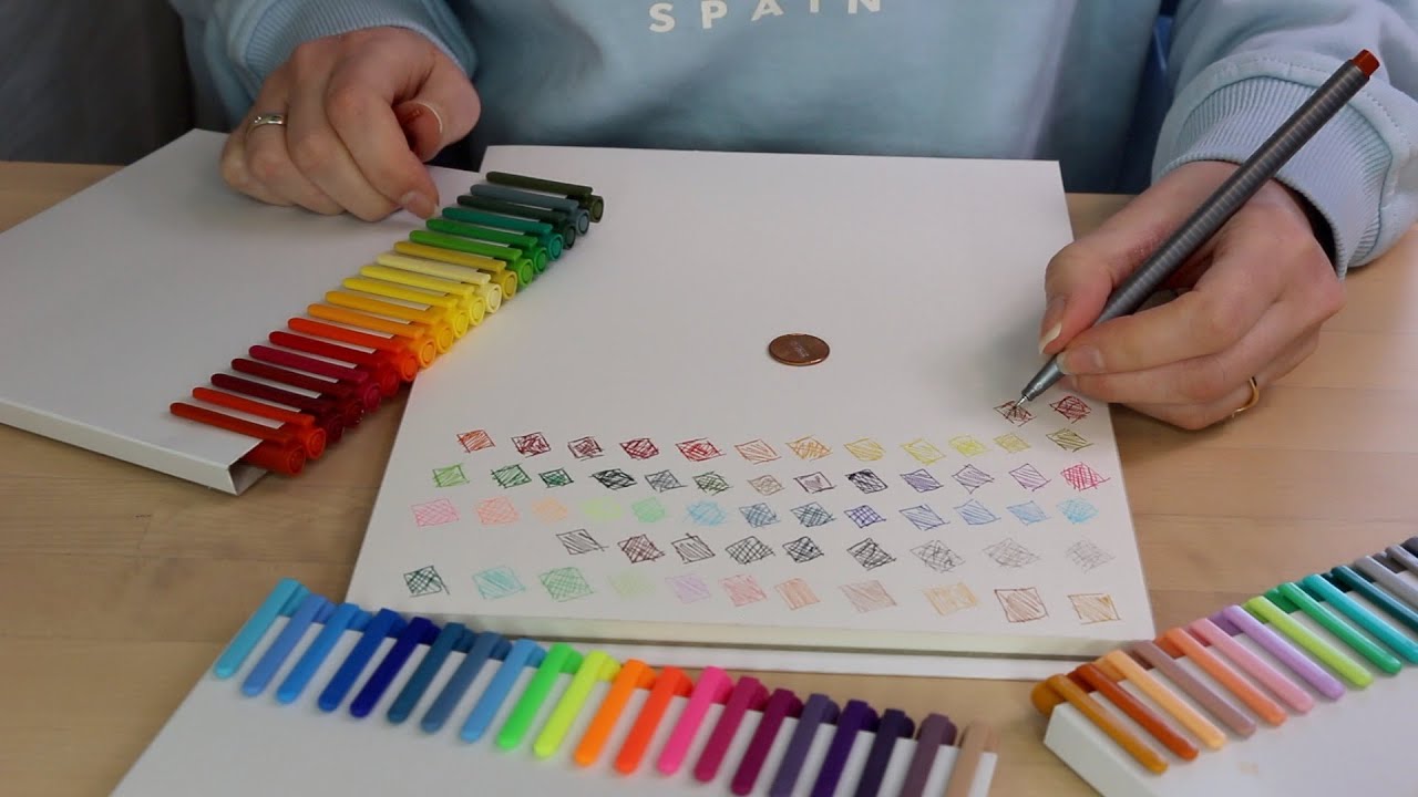 ASMR Whisper Color Swatches 🖍️ 60 Triples Finalizer | Pen Sounds