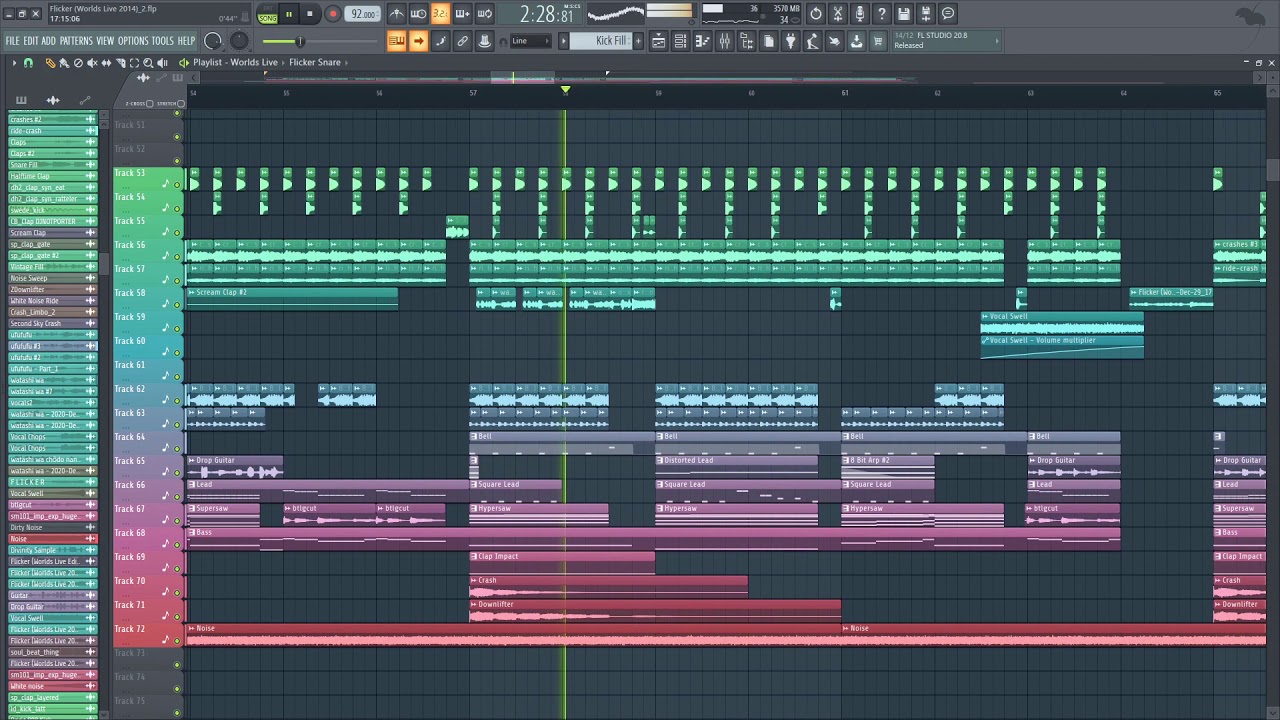 Porter Robinson - Flicker (2014 Worlds Live Edit) (Remake)