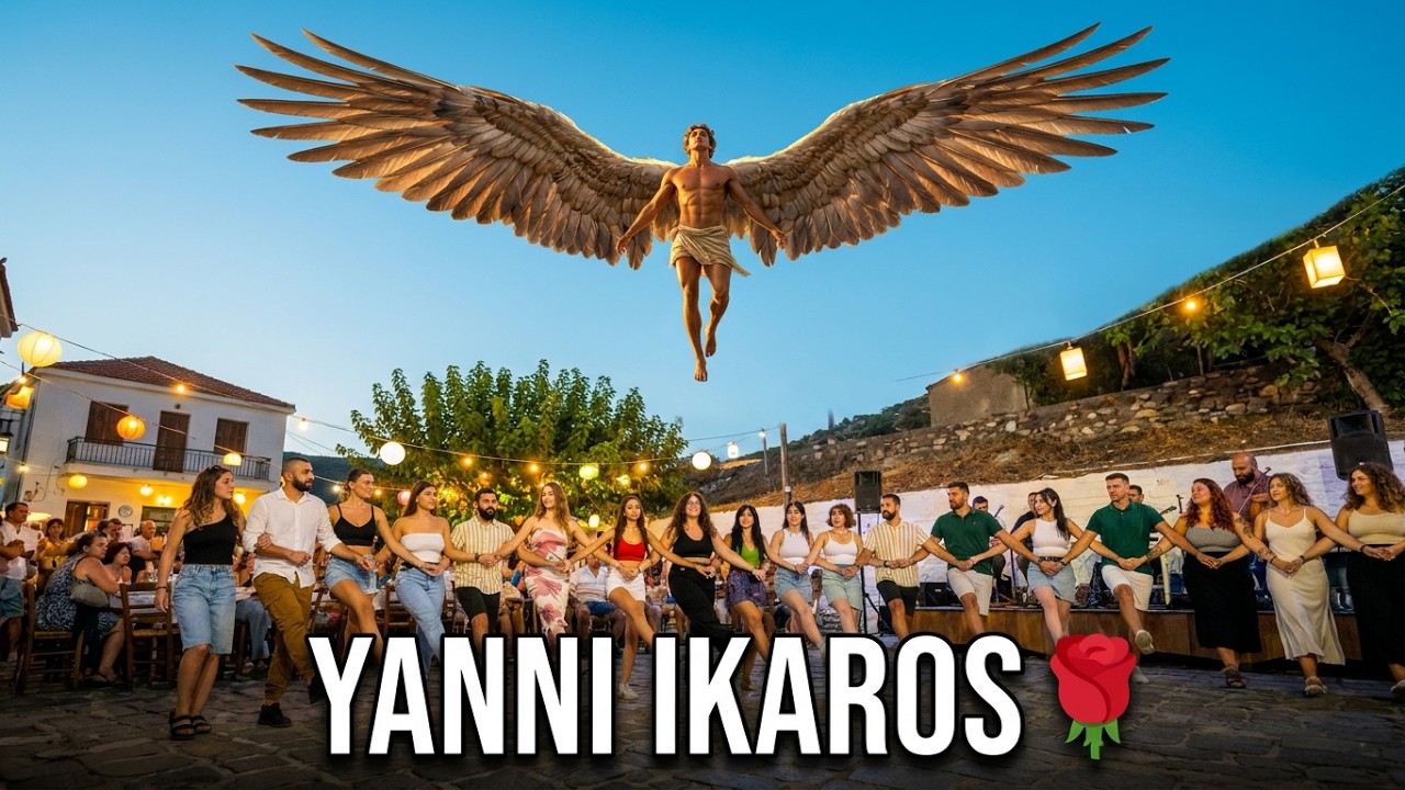 Greece Ikariotikos Dancing Ikaria Island, Karavostamo Village, on 2024 Live FOLK Fest FULL HD