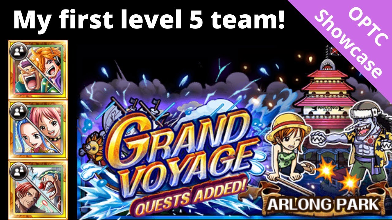 I finally did my first own team vs GV Arlong lv 5! Usopp/Lilith cap!? OPTC Grand Voyage
